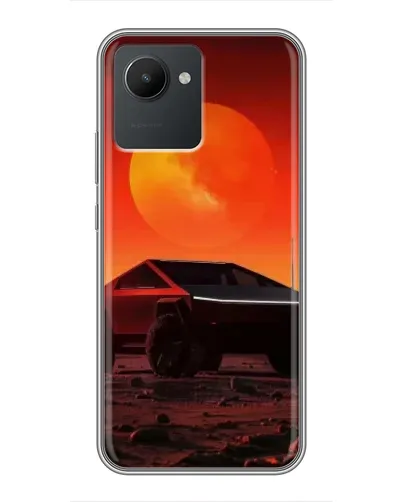 Чехол для Realme C30 с картинкой «Cybertruck на Марсе»