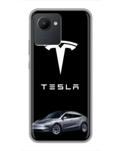 Чехол для Realme C30 с картинкой «Tesla Model Y»