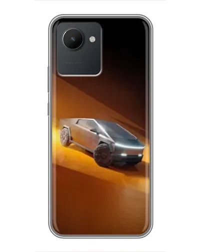 Чехол для Realme C30 с картинкой «Cybertruck в пустыне»