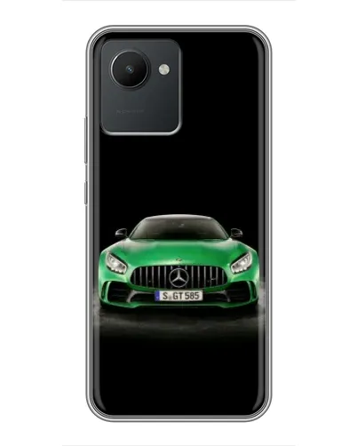 Чехол для Realme C30 с картинкой «Mercedes — неоновый лого»