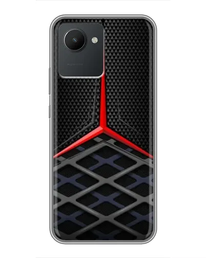 Чехол для Realme C30 с картинкой «Mercedes Carbon Grid»