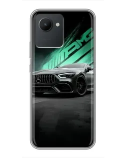 Чехол для Realme C30 с картинкой «Темный Mercedes AMG»