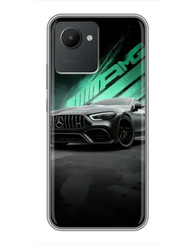 Чехол для Realme C30 с картинкой «Темный Mercedes AMG»