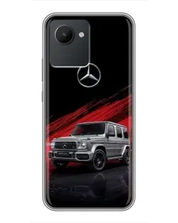Чехол для Realme C30 с картинкой «Mercedes G-Class красный»