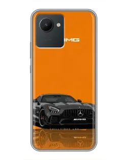 Чехол для Realme C30 с картинкой «Оранжевый Mercedes AMG»