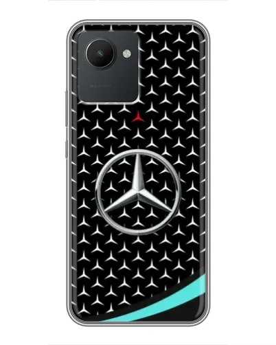 Чехол для Realme C30 с картинкой «Mercedes — бирюзовый акцент»