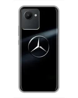 Чехол для Realme C30 с картинкой «Mercedes на металле»