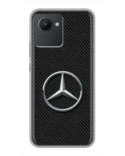 Чехол для Realme C30 с картинкой «Карбоновый Mercedes стиль»