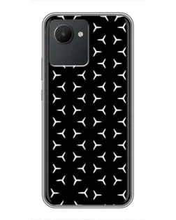 Чехол для Realme C30 с картинкой «Mercedes паттерн звезд»
