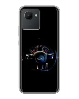 Чехол для Realme C30 с картинкой «Салон Audi — руль» Чехол для Realme C30 с картинкой «Салон Audi — руль»