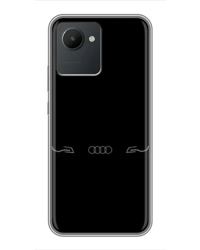 Чехол для Realme C30 с картинкой «Audi — световой подпись»