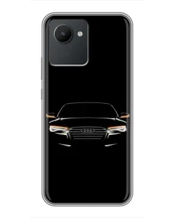 Чехол для Realme C30 с картинкой «Audi — ночной контур»