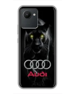 Чехол для Realme C30 с картинкой «Пантера и Audi»