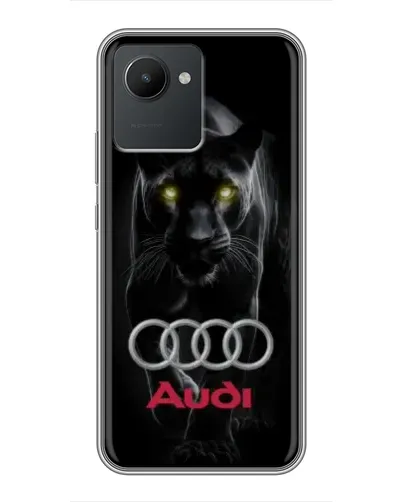 Чехол для Realme C30 с картинкой «Пантера и Audi»