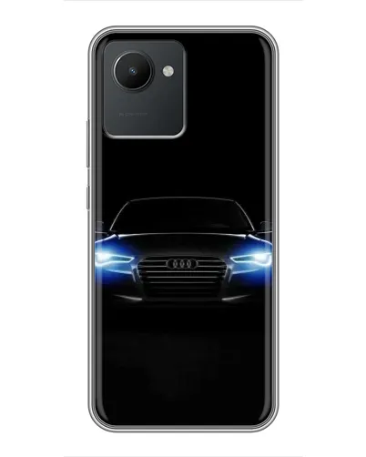 Чехол для Realme C30 с картинкой «Audi в неоне»