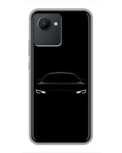 Чехол для Realme C30 с картинкой «Взгляд Audi в темноте»