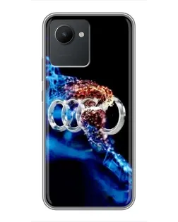 Чехол для Realme C30 с картинкой «Энергия лого Audi»