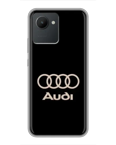 Чехол для Realme C30 с картинкой «Audi — золотой логотип»
