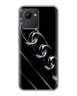 Чехол для Realme C30 с картинкой «Audi — абстрактные кольца»