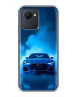 Чехол для Realme C30 с картинкой «Audi — голубая энергия»