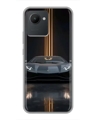Чохол для Realme C30 з картинкою «Lamborghini золоті лінії»