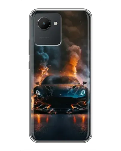 Чохол для Realme C30 з картинкою «Lamborghini димна естетика»