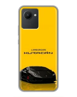 Чохол для Realme C30 з картинкою «Lamborghini Huracan чорний»