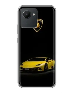 Чохол для Realme C30 з картинкою «Lamborghini жовтий акцент»