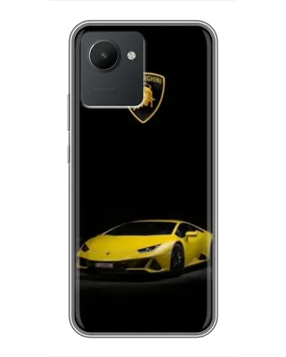 Чохол для Realme C30 з картинкою «Lamborghini жовтий акцент»