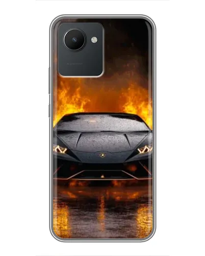 Чохол для Realme C30 з картинкою «Lamborghini у вогні»