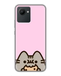 Чехол для Realme C30 с картинкой «Pusheen и печенье» Чехол для Realme C30 с картинкой «Pusheen и печенье»