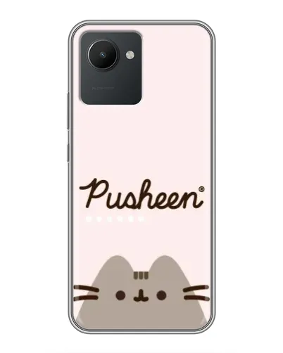Чехол для Realme C30 с картинкой «Pusheen логотип»