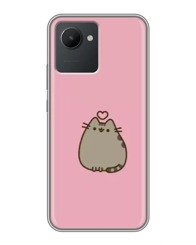 Чехол для Realme C30 с картинкой «Pusheen сердце»