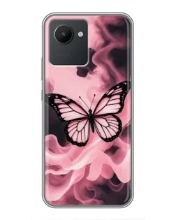 Чохол для Realme C30 з картинкою «Метелик у диму»