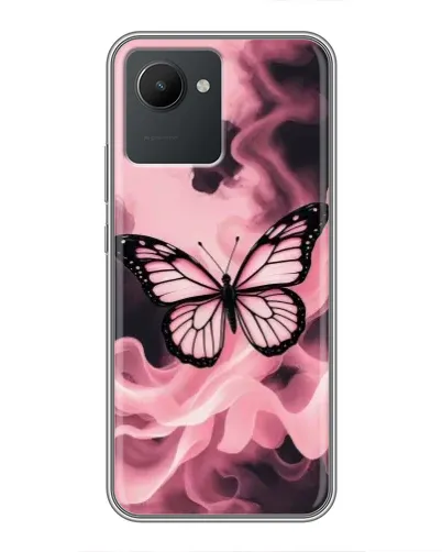 Чехол для Realme C30 с картинкой «Бабочка в дыму»
