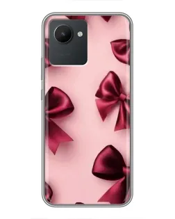 Чехол для Realme C30 с картинкой «Бордовый атлас»