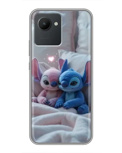Чехол для Realme C30 с картинкой «Плюшевые Стич Ангел»
