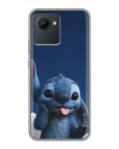 Чехол для Realme C30 с картинкой «Стич в облаках»
