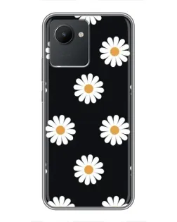 Чохол для Realme C30 з картинкою «Ромашки на чорному» Чохол для Realme C30 з картинкою «Ромашки на чорному»