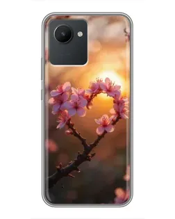 Чохол для Realme C30 з картинкою «Рожевий цвіт сердечко на тлі заходу» Чохол для Realme C30 з картинкою «Рожевий цвіт сердечко на тлі заходу»