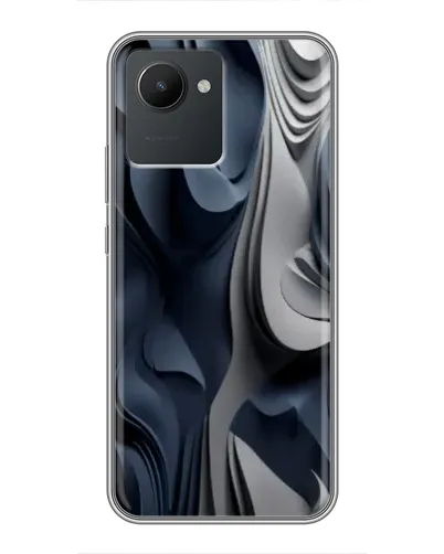 Чехол для Realme C30 с картинкой «Объемные синие складки» Чехол для Realme C30 с картинкой «Объемные синие складки»