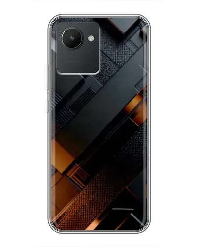 Чехол для Realme C30 с картинкой «Черные геометрические блоки» Чехол для Realme C30 с картинкой «Черные геометрические блоки»