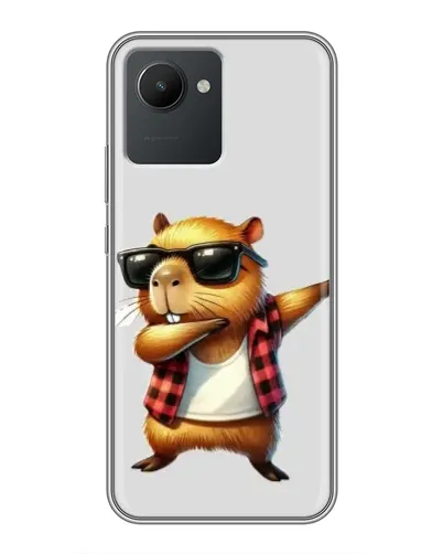 Чехол для Realme C30 с картинкой «Капибара рэпер даб»