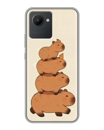 Чехол для Realme C30 с картинкой «Башня из капибар»