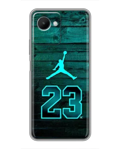 Чехол для Realme C30s с картинкой «Jordan Cyan 23»