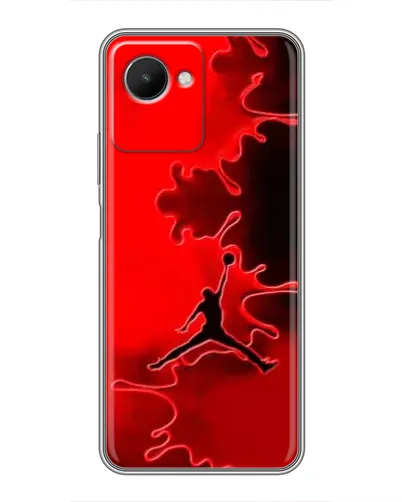 Чехол для Realme C30s с картинкой «Jordan Red Smoke»