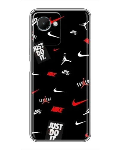 Чехол для Realme C30s с картинкой «Nike Mix Pattern»