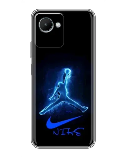 Чехол для Realme C30s с картинкой «Jordan Neon Blue»