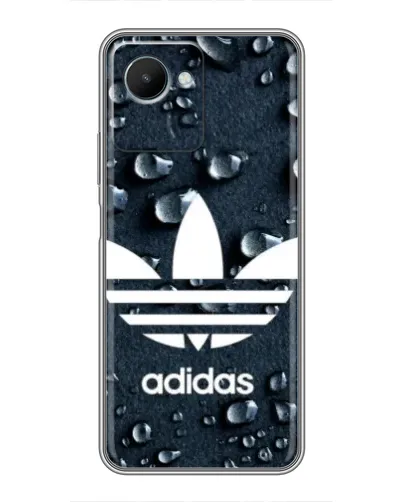 Чехол для Realme C30s с картинкой «Adidas Trefoil Blue»