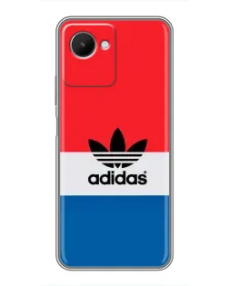 Чехол для Realme C30s с картинкой «Ретро блоки Adidas»